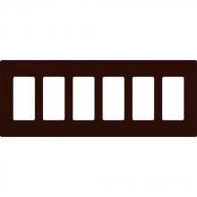 Lutron Electronics CW-6-BR - CLARO WALLPLATE 6 GNG BROWN
