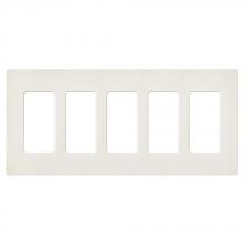 Lutron Electronics SC-5-BI - SATIN COLOR 5-GANG WALLPLATE BISCUIT