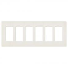 Lutron Electronics SC-6-BI - SATIN COLOR 6-GANG WALLPLATE BISCUIT