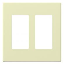 Lutron Electronics VWP-2R-AL - VAREO WALLPLATE 2GNG RECEPT ALMOND