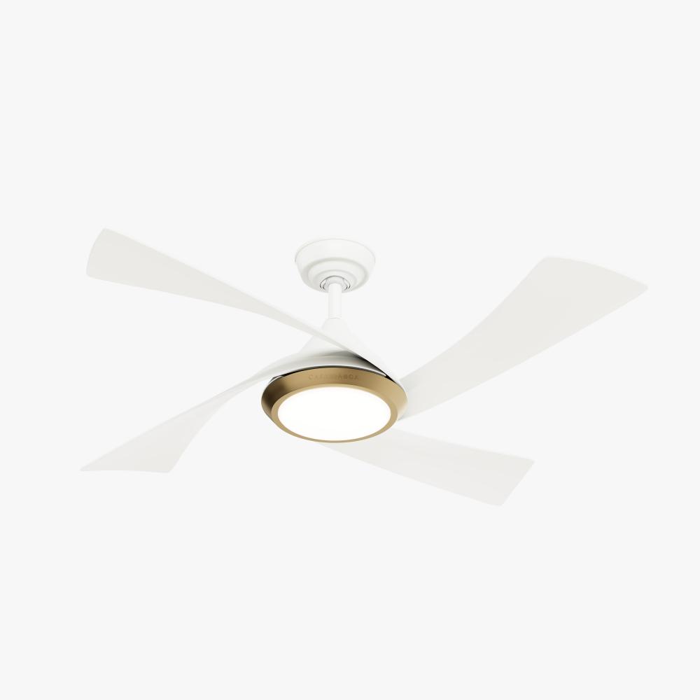 Casablanca 52 in Vespucci Fresh White Damp Rated Ceiling Fan with LED Light Kit and Handheld Remote