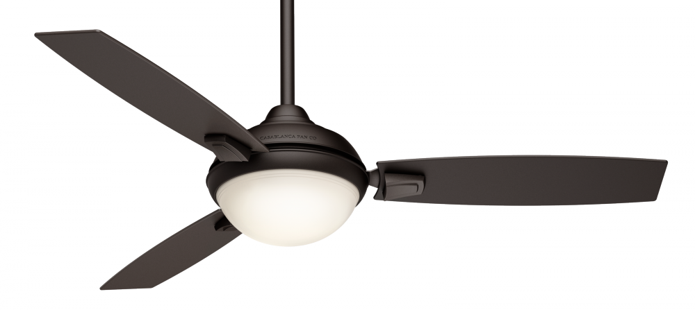 Casablanca 54 inch Verse Maiden Bronze Damp Rated Ceiling Fan with LED LT Kit and Handheld Remote