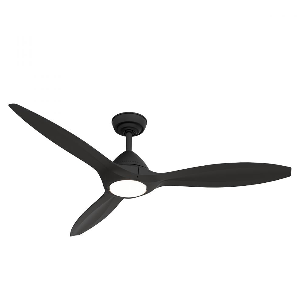 Casablanca 56 inch Surea Matte Black Damp Rated Ceiling Fan w/ LED Light Kit and Handheld Remote