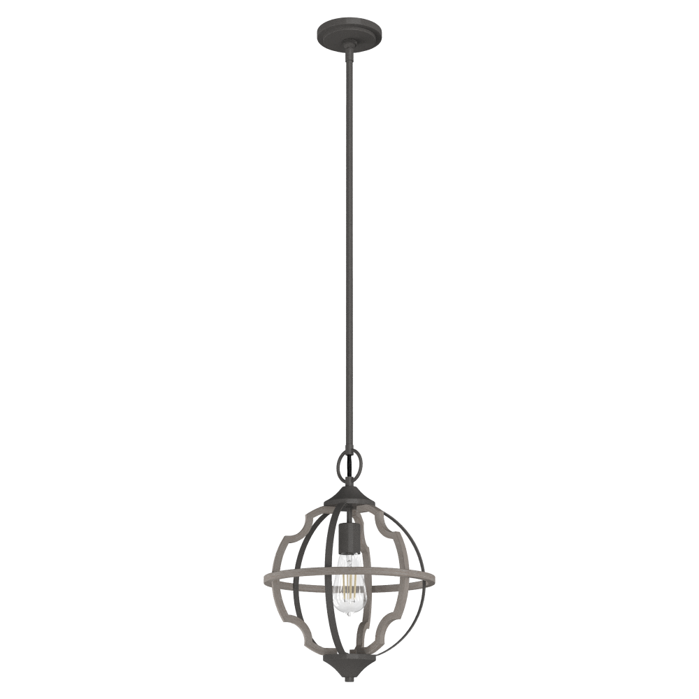 Hunter Stone Creek Noble Bronze and White Washed Oak 1 Light Pendant Ceiling Light Fixture