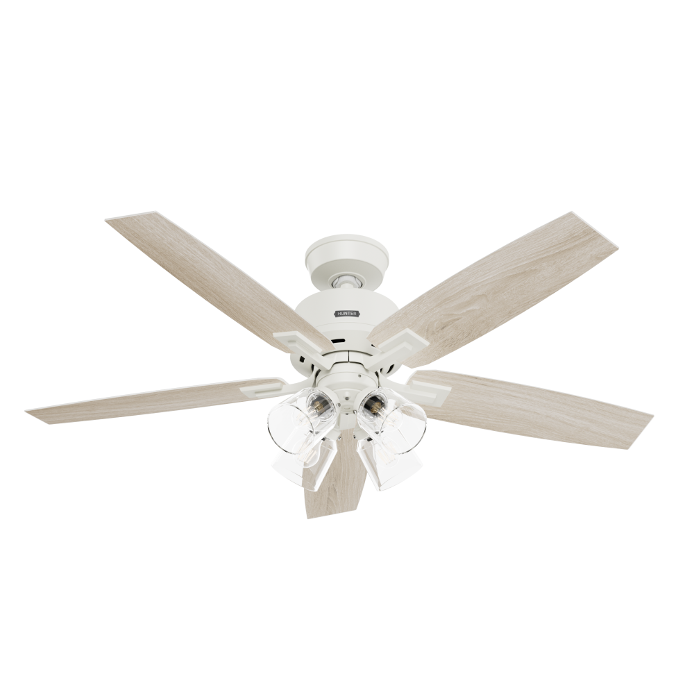 Hunter 52 inch Gatlinburg HunterExpress Matte White Ceiling Fan with LED Light Kit