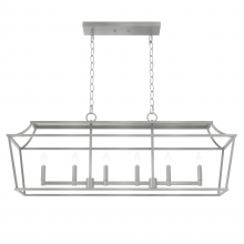 Hunter 19079 - Hunter Laurel Ridge Brushed Nickel 6 Light Large Chandelier Ceiling Light Fixture