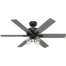 Hunter 52903 - Hunter 52 inch Fonthill HunterExpress Matte Black Ceiling Fan with LED LT Kit & Handheld Remote