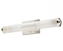 Hunter 19937 - Hunter Holly Grove Brushed Nickel with Clear Glass 2 Light Bathroom Vanity Wall Light Fixture