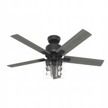 Hunter 52311 - Hunter 52 inch Techne Wi-Fi HunterExpress Matte Black Ceiling Fan with LED LT Kit & Handheld Remote