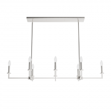 Hunter 19631 - Hunter Bearden Brushed Nickel 8 Light Large Chandelier Ceiling Light Fixture