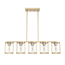 Hunter 19956 - Astwood 5 Light Linear Chandelier Alt Gold