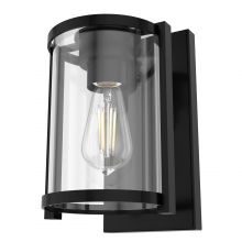 Hunter 19125 - Hunter Astwood Matte Black with Clear Glass 1 Light Sconce Wall Light Fixture