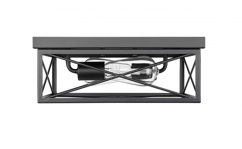 2-Light Flushmount Ceiling Light Matte Black