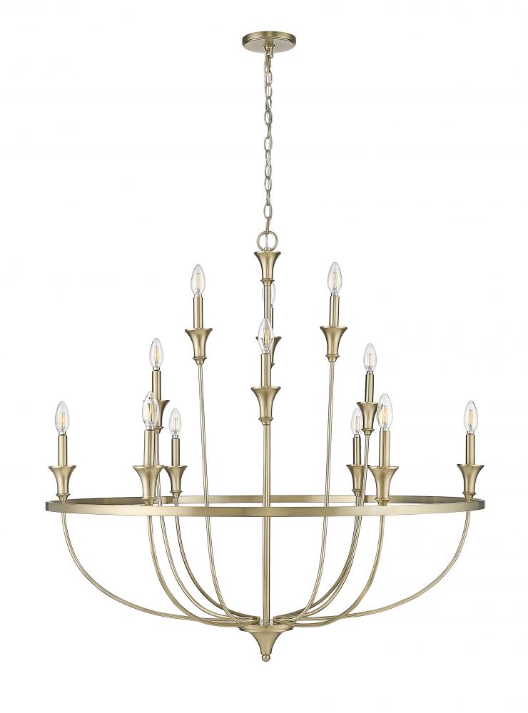 Emery 12-Light Chandelier Ceiling Light Modern Gold