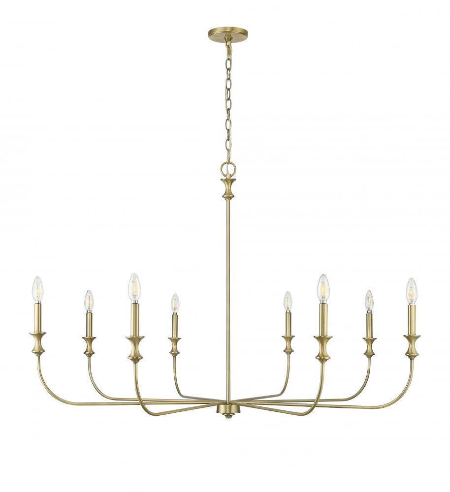 Savanne 8-Light Chandelier Ceiling Light Vintage Brass