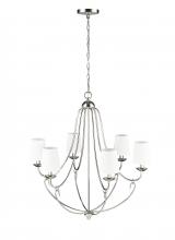 Millennium 12106-PN - Eisley 6-Light Chandelier Ceiling Light Polished Nickel