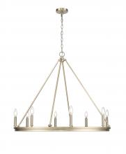 Millennium 9508-MG - Carruth 8-Light Chandelier Ceiling Light Modern Gold