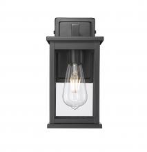 Millennium 4112-PBK - Bowton II 1-Light Outdoor Wall Sconce Powder Coated Black