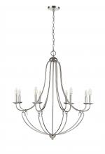 Millennium 12108-PN - Eisley 8-Light Chandelier Ceiling Light Polished Nickel