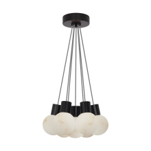Visual Comfort & Co. Modern Collection SLCH54322IB - Mina Alabaster 7-Light Small Chandelier