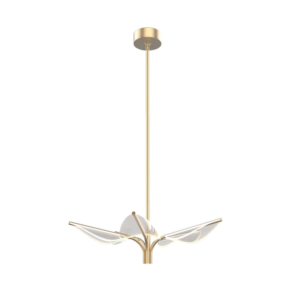 Flora 5 Head Natural Brass LED Pendant