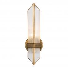 Alora Lighting WV332904VBCR - Cairo 4-in Ribbed Glass/Vintage Brass 1 Light Wall/Vanity