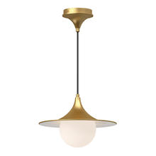 Alora Lighting PD525113BGOP - Fuji 12-in Brushed Gold/Opal Matte Glass 1 Light Pendant