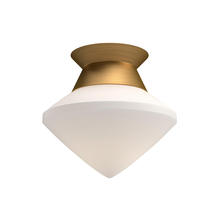 Alora Lighting FM537508AGOP - Nora 8-in Aged Gold/Opal Matte Glass 1 Light Flush Mount