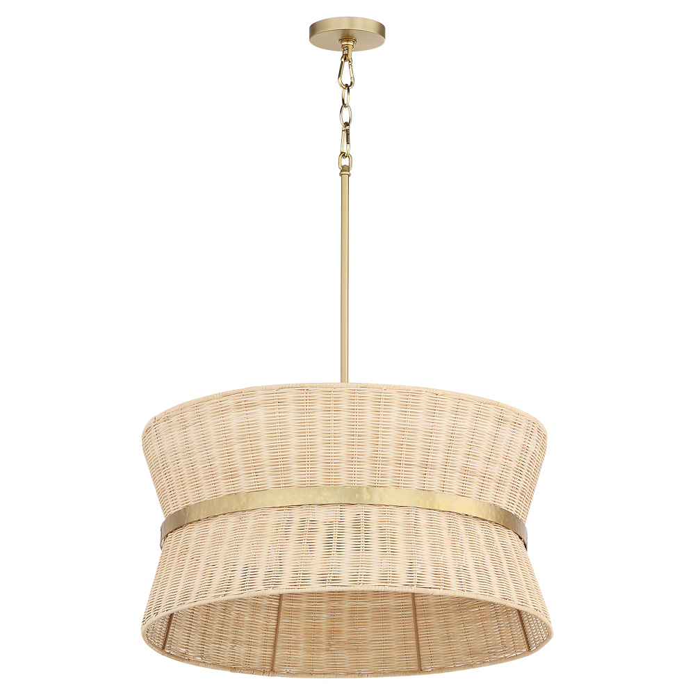 FAIRVIEW 4 LIGHT PENDANT - BRUSHED BRASS