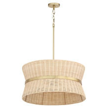 Quorum 6123-4-47 - FAIRVIEW 4 LIGHT PENDANT - BRUSHED BRASS