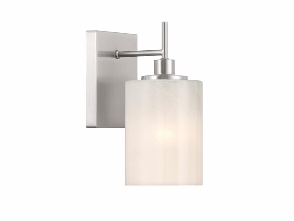 1-Light Wall Sconce in Brushed Nickel