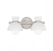  M80074BN - 2-Light Bathroom Vanity Light in Brushed Nickel