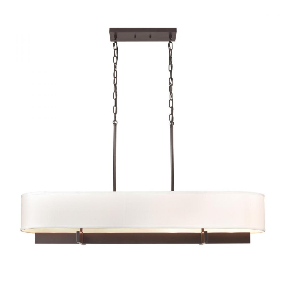 Murtha 42'' Wide 4-Light Linear Chandelier - Deep Bronze