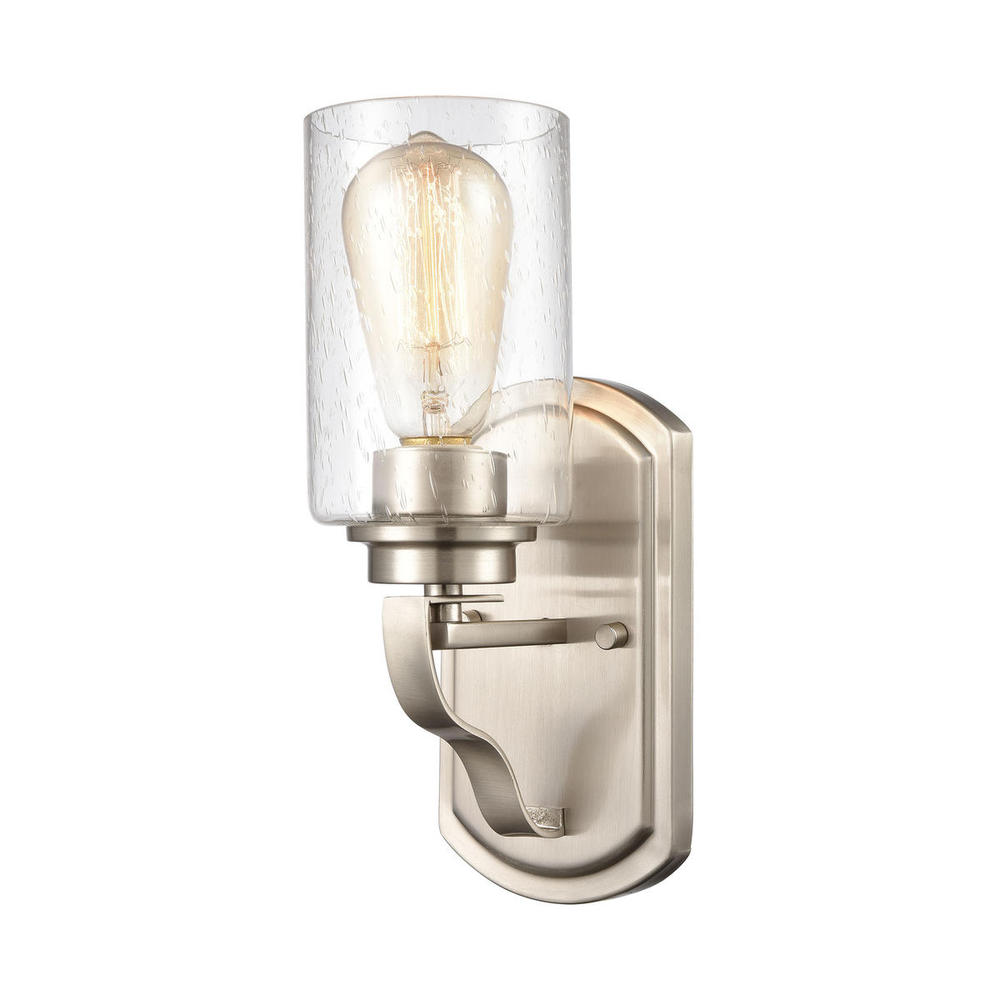 Thomas - Market Square 12'' High 1-Light Sconce - Brushed Nickel