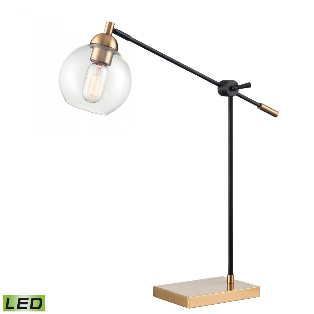 Boudreaux 64'' High 1-Light Table Lamp - Aged Brass - Includes LED Bulb