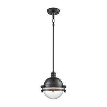  16080/1 - Riley 1 Light Pendant in Oil Rubbed Bronze with Clear Glass