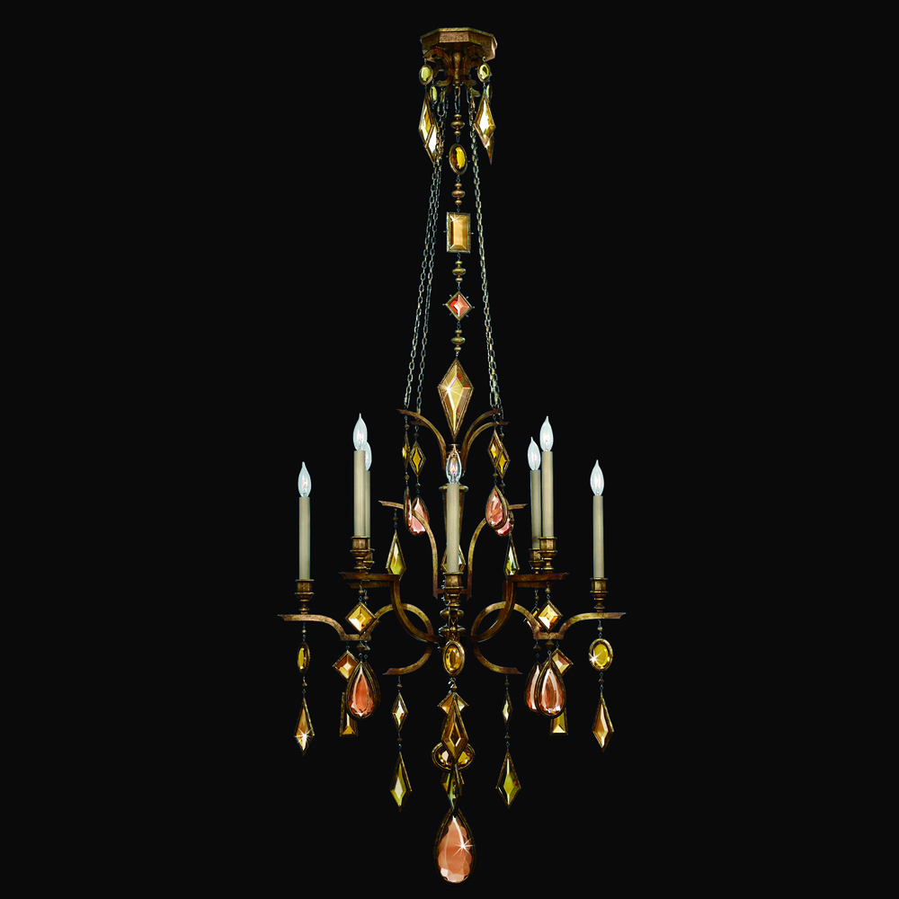 Encased Gems 31"W Round Chandelier